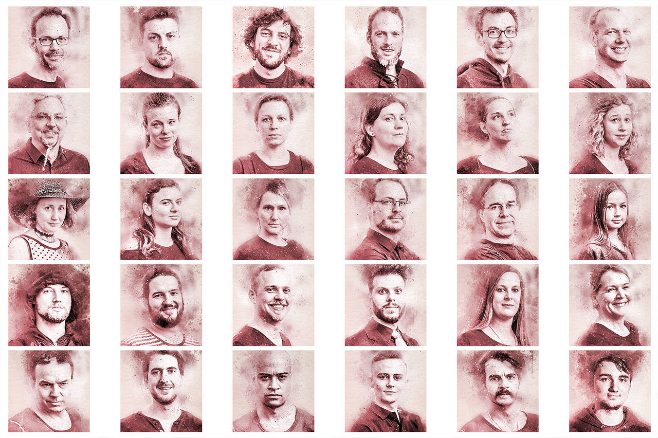 Portraitillustrationen für das Theater Alte Feuerwache in Bad Nauheim