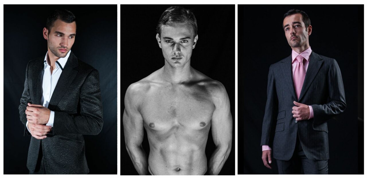 Studioporträts von Männern. Businessporträts, Modefotos